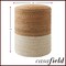 Handcrafted Braided Jute Pouf Ottoman, 14" Round x 16" High Footrest, Natural Boho Home Decor, Woven Accent Footstool for Living Room or Bedroom